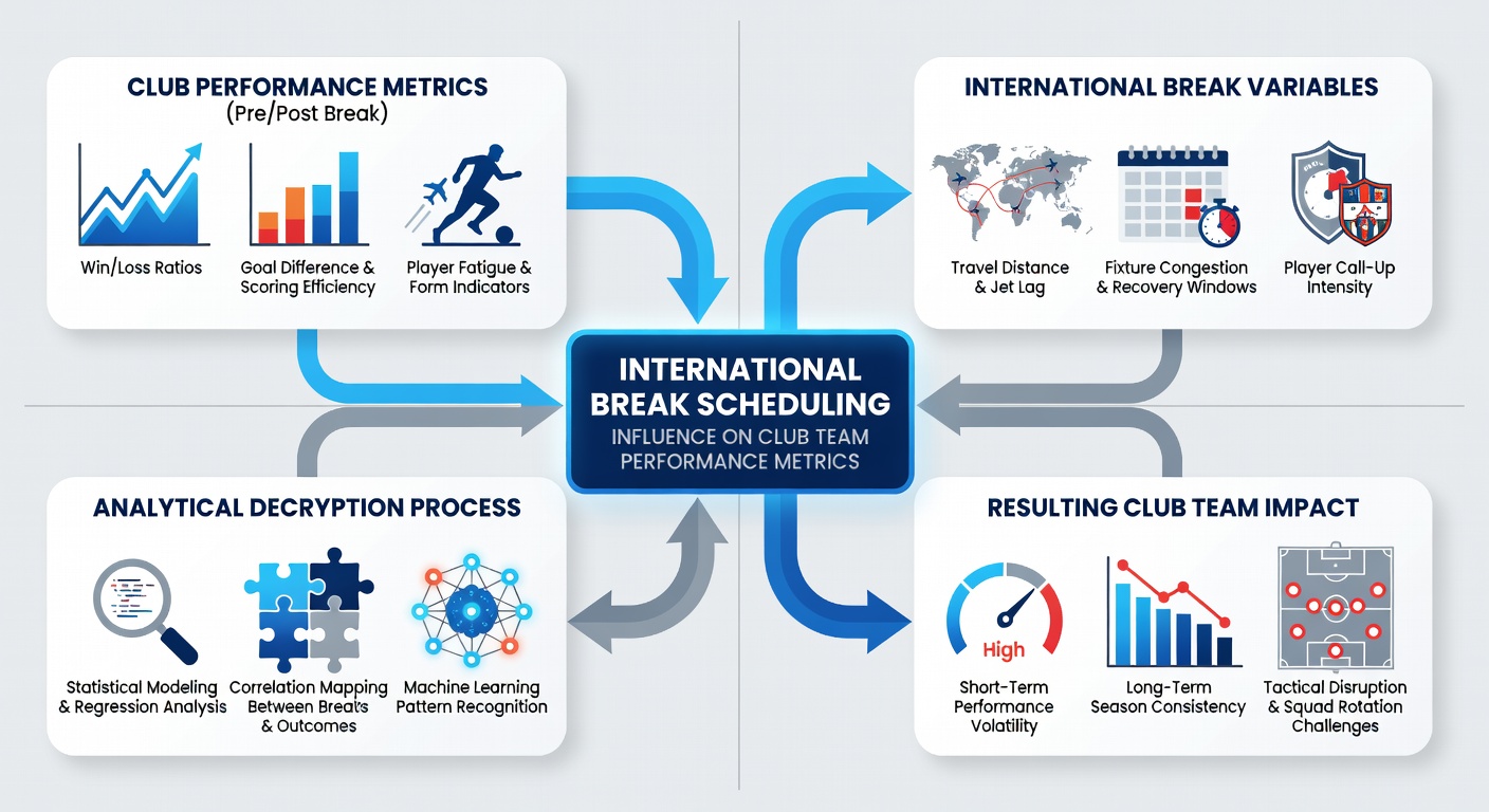 Datenvisualisierung zu Leistungsmetriken nach internationalen Pausen