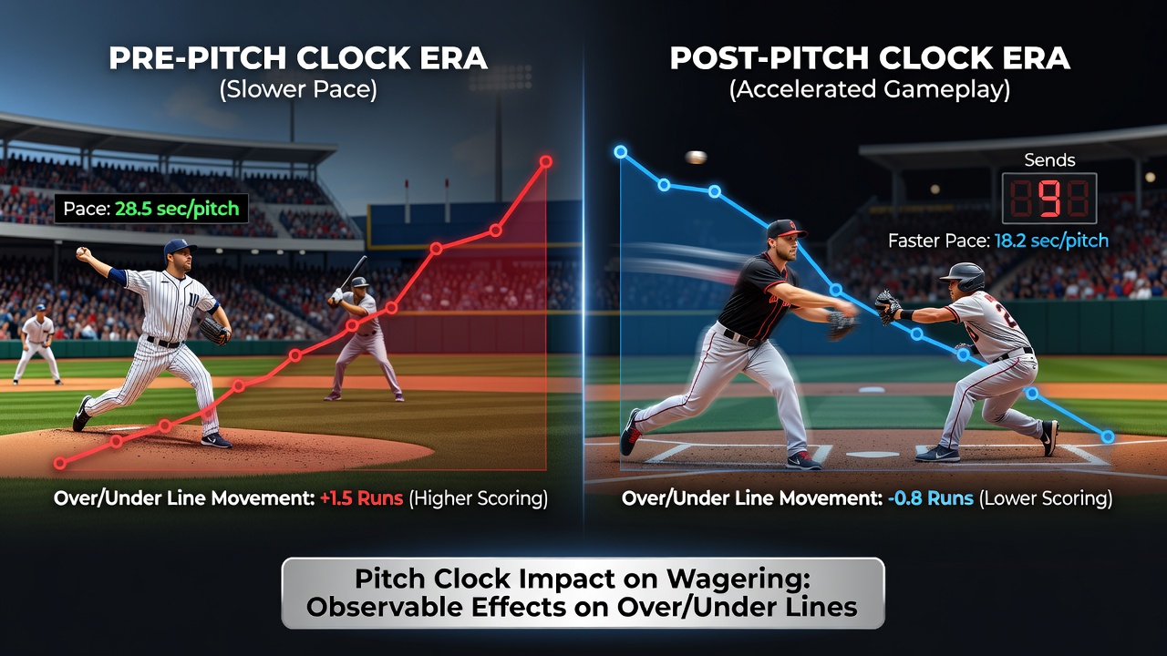 Analyse von Wettlinienbewegungen und statistischen Daten zu Over/Under Märkten im Baseball