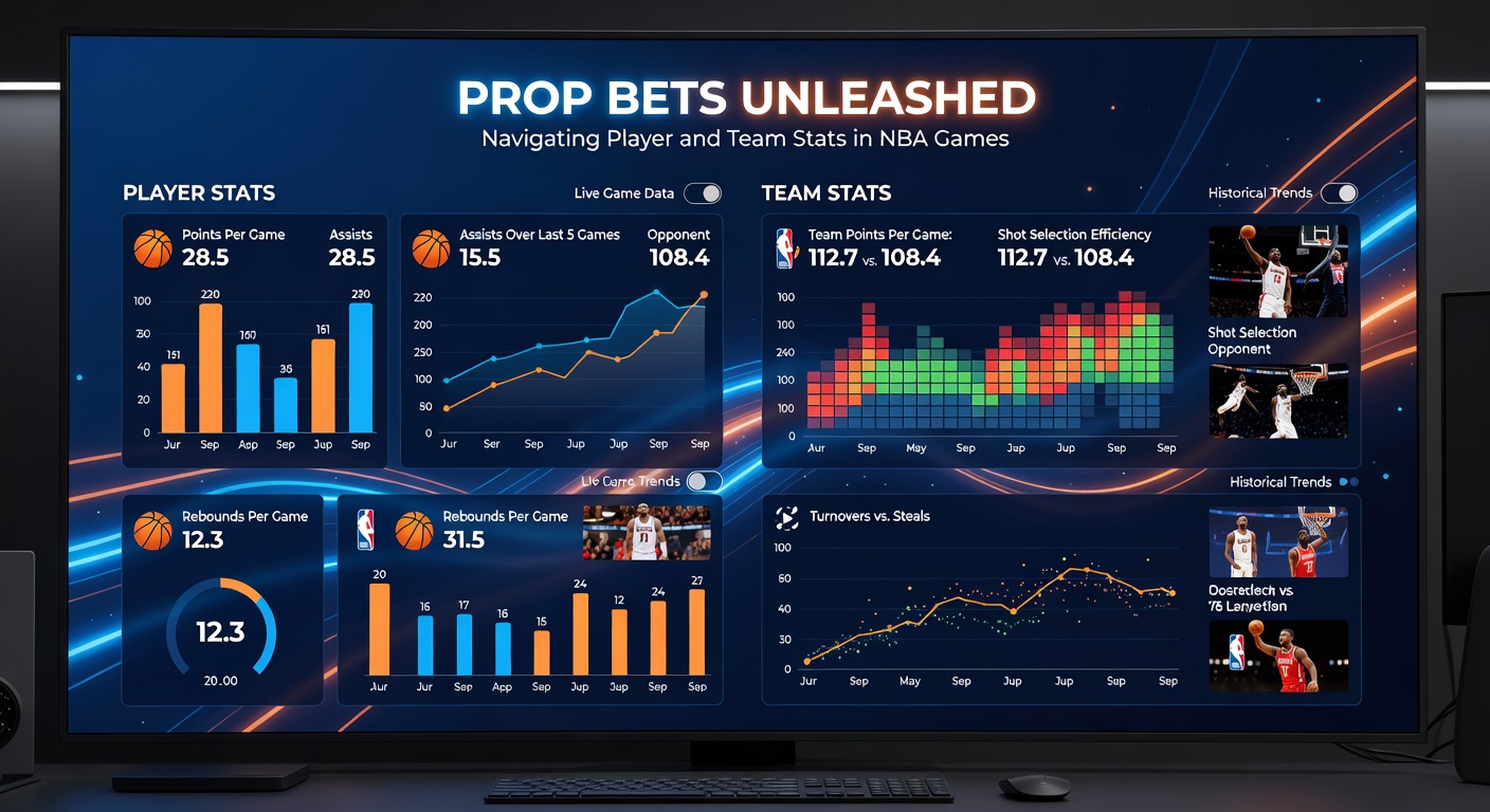 Detaillierte NBA-Statistik-Tabelle mit Team-Pace, Efficiency und Player Props auf einem Bildschirm